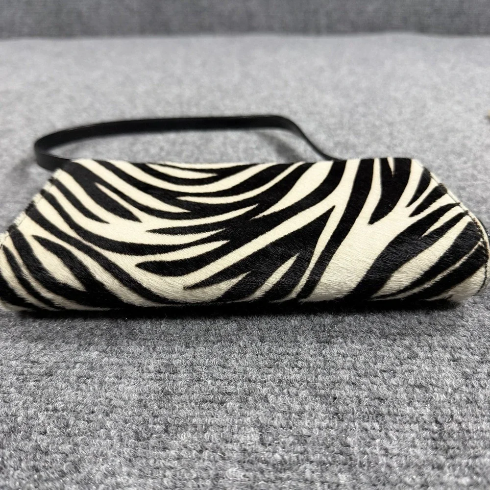 Lambertson Truex Handbag Calf Hair Zebra Print Shoulder Strap Italy Luxury